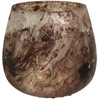 Small Speckled Candle Holder in Brown