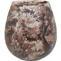 Large Speckled Candle Holder in Brown