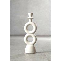Large Abstract Candle Holder in Cream