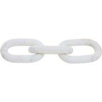 Decor Marble Three Link Chain in White