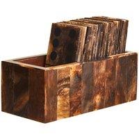 Decorative Domino Set in Brown/Black Finish