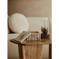 Square Decorative Marble Box in Chocolate