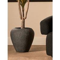 Large Cotton Mache Planter in Black