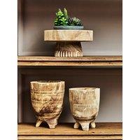 Small Natural Wooden Planter