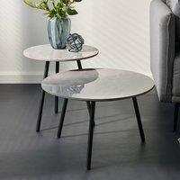 Caius Round Marble Side Tables (Set of 2)