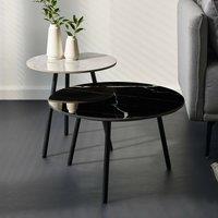 Caius Round Marble Side Tables (Set of 2)