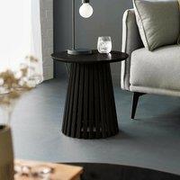 Osric Round Oak Slatted Side Table