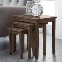 Calia Walnut Nesting Side Tables (Set of 3)