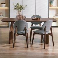 Solene Walnut Curved Leg Dining Table