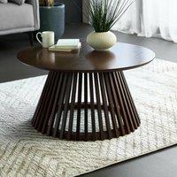 Osric Round Dark Oak Slatted Coffee Table