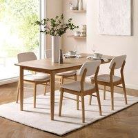 Thala Oak & Boucle Upholstered Dining Chairs (Set of 2)
