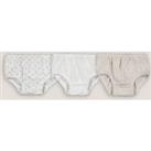 Pack of 3 Briefs in Cotton with Ruffled Back, Birth-3 Years