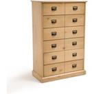 Lindley Solid Pine Chest of 6 Drawers