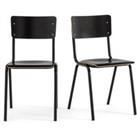 Hiba Set of 2 Stackable School Chairs