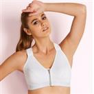 Zbra Silver Sports Bra with Wide Straps and Racer Back