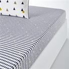 Digna Geometric 100% Cotton Percale 180 Thread Count Fitted Sheet
