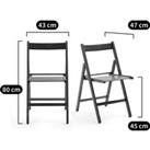 Set of 2 Yann Solid Beech Folding Chairs