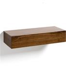Vesper Solid Walnut Bedside Drawer Shelf