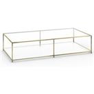 Sybil Rectangular Coffee Table in Tempered Glass