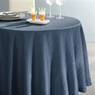 Ceryas Round Crinkled Polyester Tablecloth