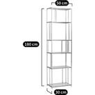 Parallel Metal & Glass Bookcase
