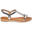 Hamat Leather Flat Sandals with Faux Snakeskin