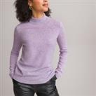Cashmere Fine Knit Jumper with High Neck