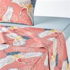 Grues Exotic Bird 100% Cotton Percale 180 Thread Count Flat Sheet