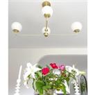 Moricio Opaline & Brass Ceiling Light