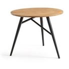 Cruseo Round Oak Dining Table (Seats 3)