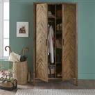 Nottingham Herringbone Parquet 2-Door Solid Pine Wardrobe