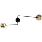 Botello Contemporary 2-Arm Wall Light in Glass & Metal