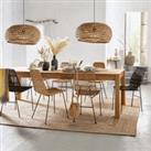 Adelita Extendable Oak Dining Table (Seats 6-12)