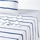 Glenans Striped 100% Cotton Flat Sheet