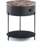 Talbingo Marble and Metal Bedside Table