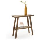 Asayo Solid Elm Two Tier Console Table