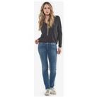 Regular Fit Straight Jeans, Mid Rise in Organic Cotton Mix