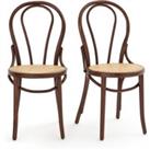 Set of 2 Bistro Cane Seat Chairs