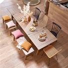 Wabi Solid Pine Extendable Dining Table, Seats 6-12