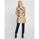 Mid-Length Double-Breasted Trench Coat with Belt