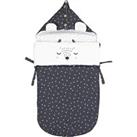 Printed Hooded Travel Bag in Cotton Mix