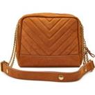 Rio Suede Quilted Mini Camera Bag with Gold Chain Crossbody/Shoulder Strap
