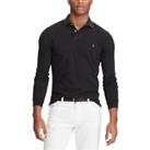 Cotton Slim Polo Shirt with Long Sleeves