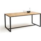 Hiba Dining Table in Oak/Steel, Seats up to 8