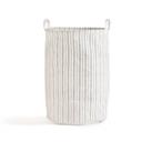 Uzs Striped Polycotton Laundry Basket