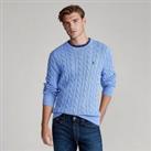 Cotton Cable Knit Jumper with Crew-Neck