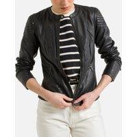 Lambskin Leather Zipped Jacket