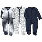 Pack of 3 Sleepsuits in Cotton, Prem-2 Years