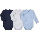 Pack of 3 Newborn Bodysuits in Organic Cotton