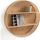 Hadga 60cm Round Bamboo Wall Shelf